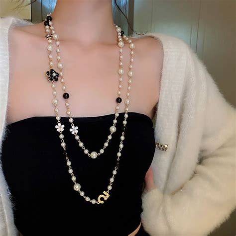 chanel dupe pearl necklace|chanel trendy dupe.